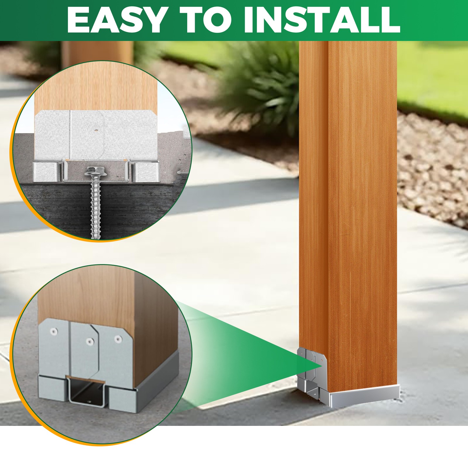 20Pcs 4×4 Post Base for Deck/Concrete, Heavy Duty, with 1″ Standoff & Anti-Rust