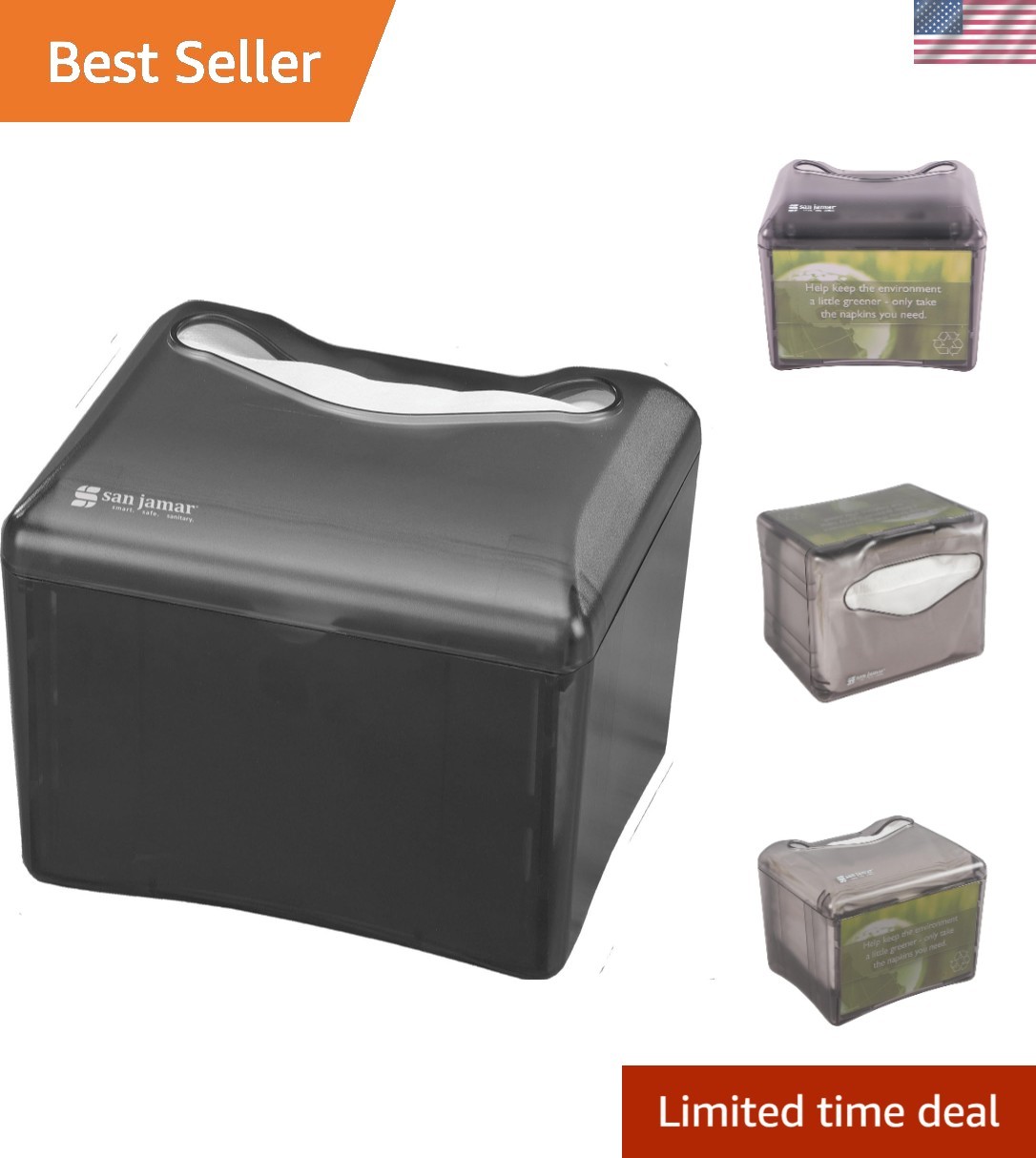 H4005TBK H4005 Venue Table Top Fullfold Control Napkin Dispenser Only, 200 Ca…