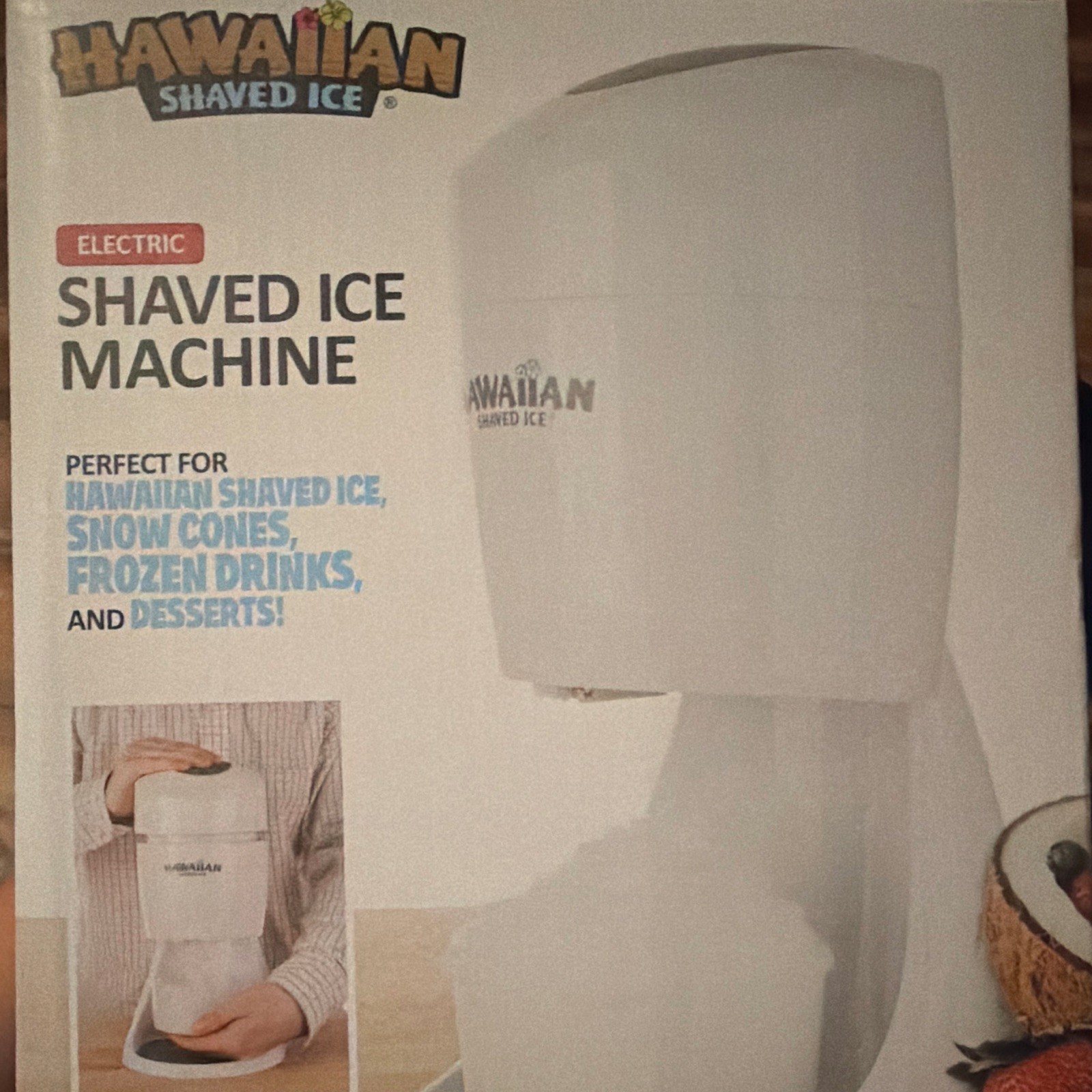 Hawaiian Shaved Ice S900A Electric Shaved Ice Machine 143 lb/hr 1/3 hp