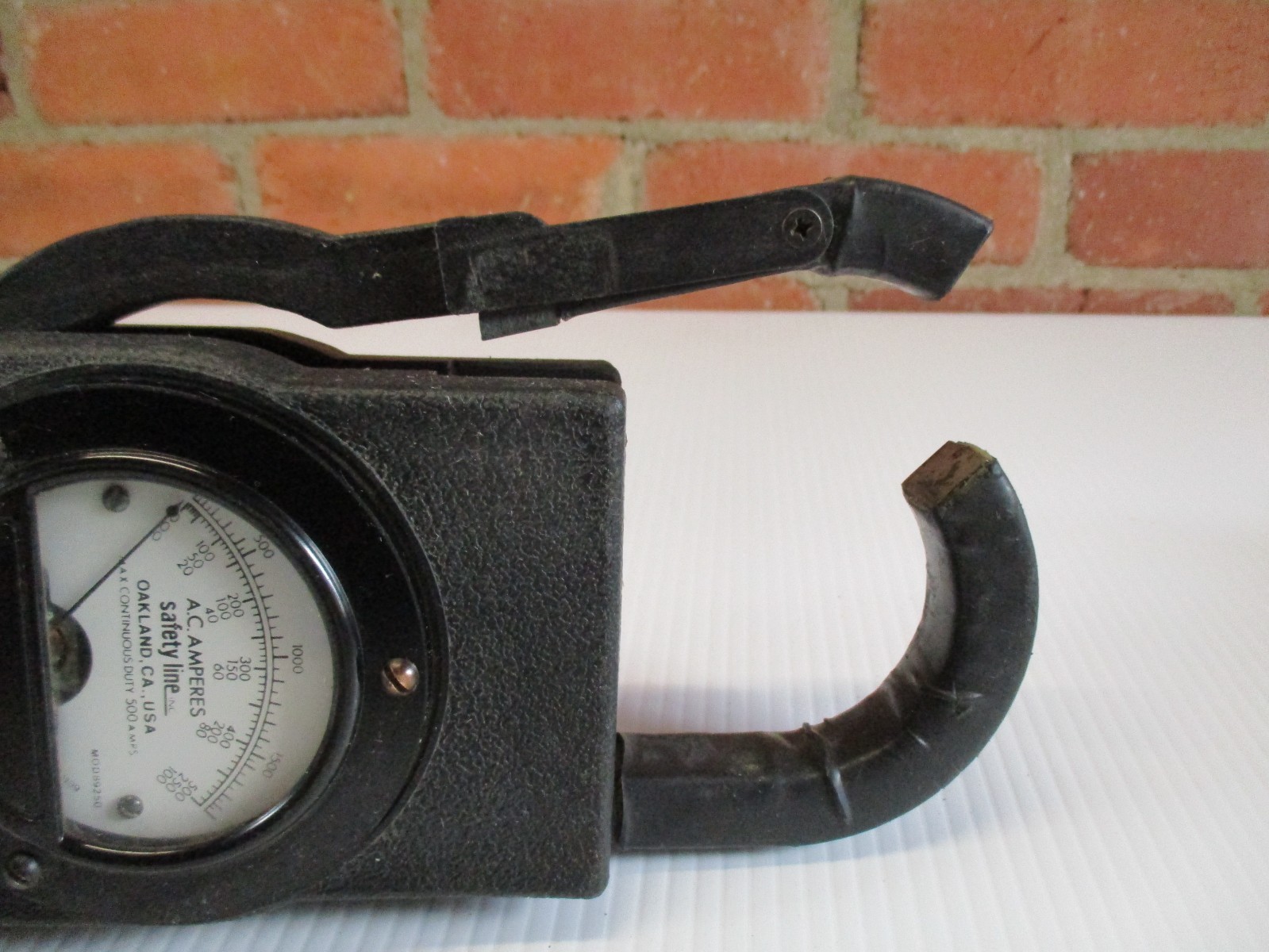Vintage Safety Line AC Amperes Clamp Meter 500 Amp Testing Tool With Case