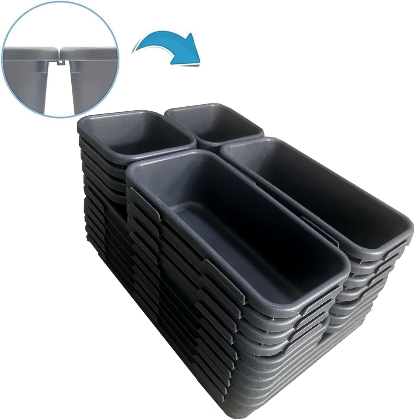 Effortless Organization: 25 Pcs Interlocking Desk Drawer Separators for Any Room