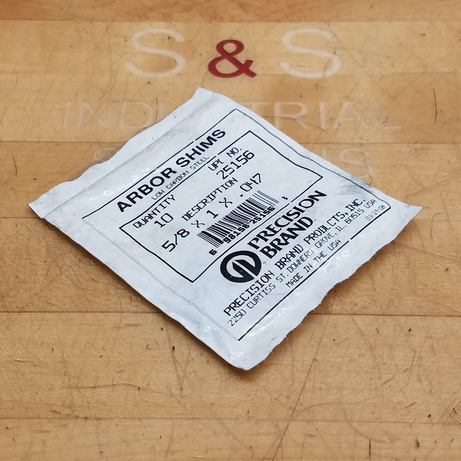 Precision Brand 25156 Arbor Shims, 5/8x1x.047″ – NEW