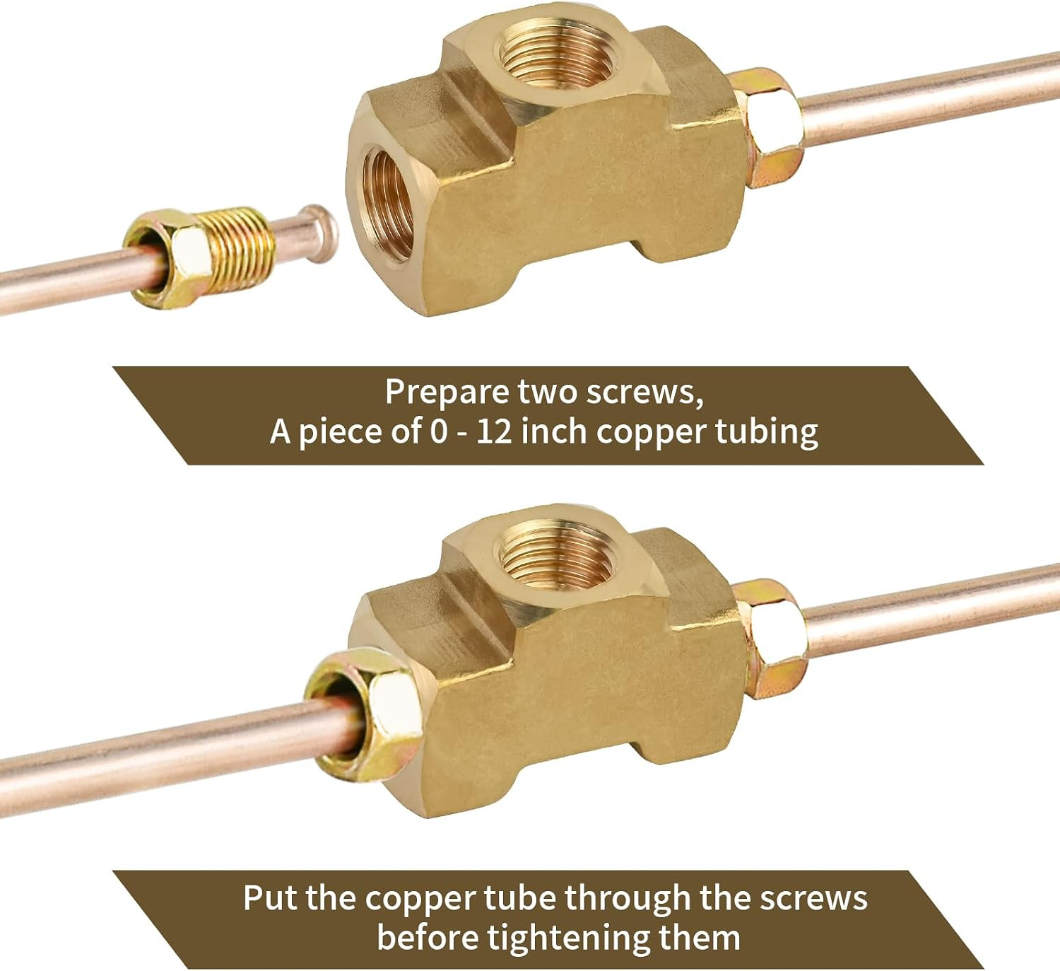 3/16 Brake Line Tee Union Fitting Leak-Proof 3-Way Union | Universal 3-Way for 3