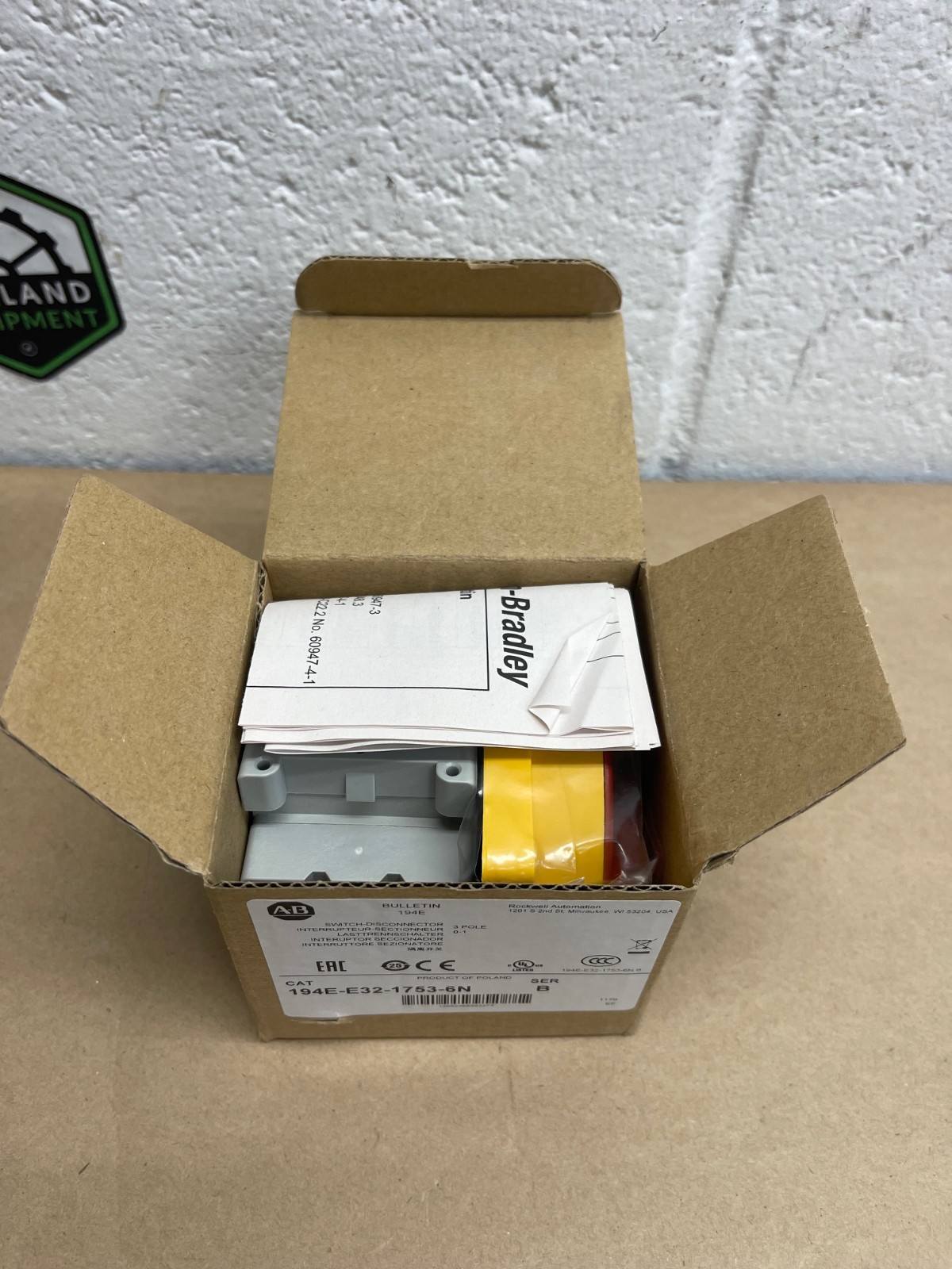 Allen Bradley 194E-E32-1753-6N Series B Switch-Disconnector *NEW*