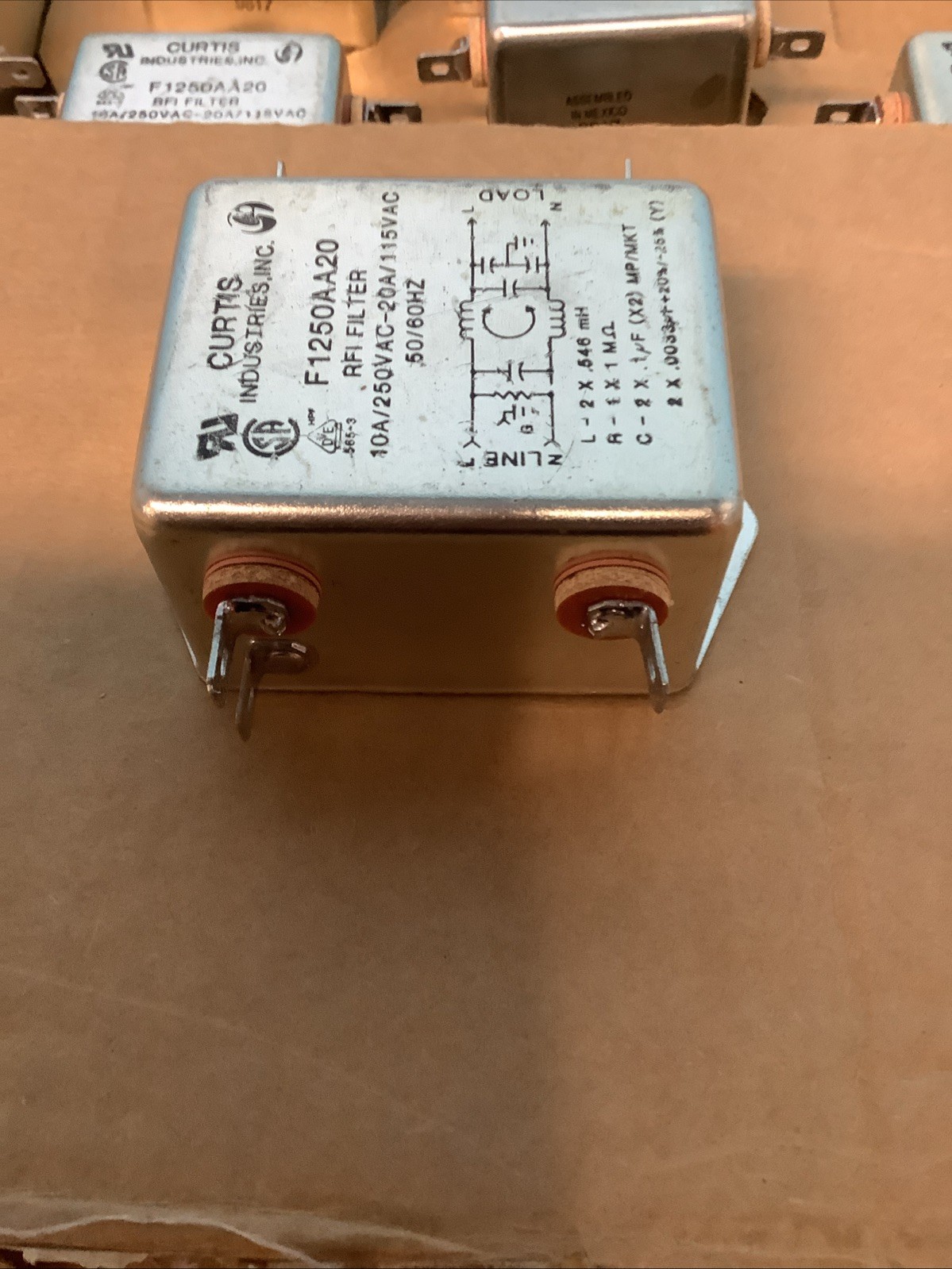 RFI Filter Curtis Industries F1250AA20 SINGLE ITEM PURCHASE