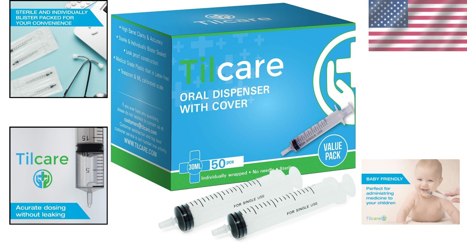 Latex-Free 30ml Medicine Syringes – Accurate, Leak-Free Dosing – 100 Count