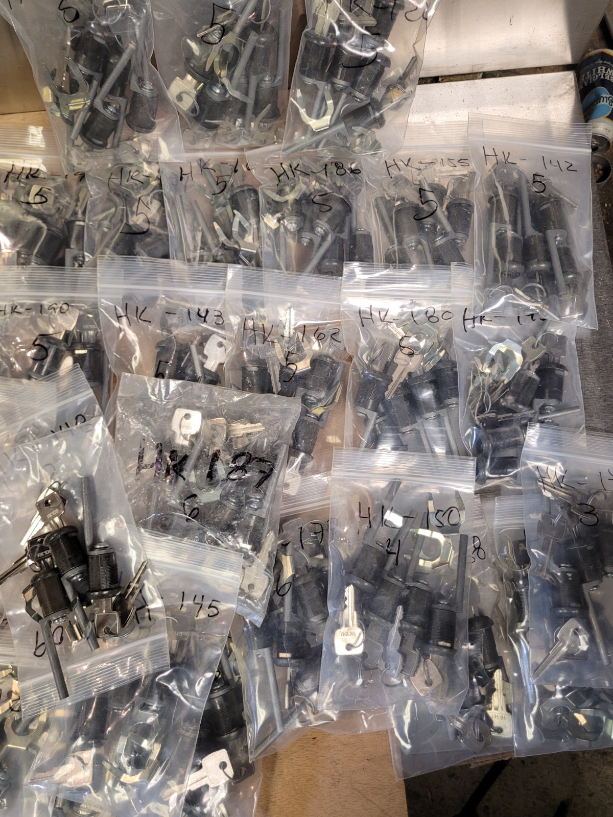 large lot of HK office furniture locks drawer cabinet locks. 165 locks