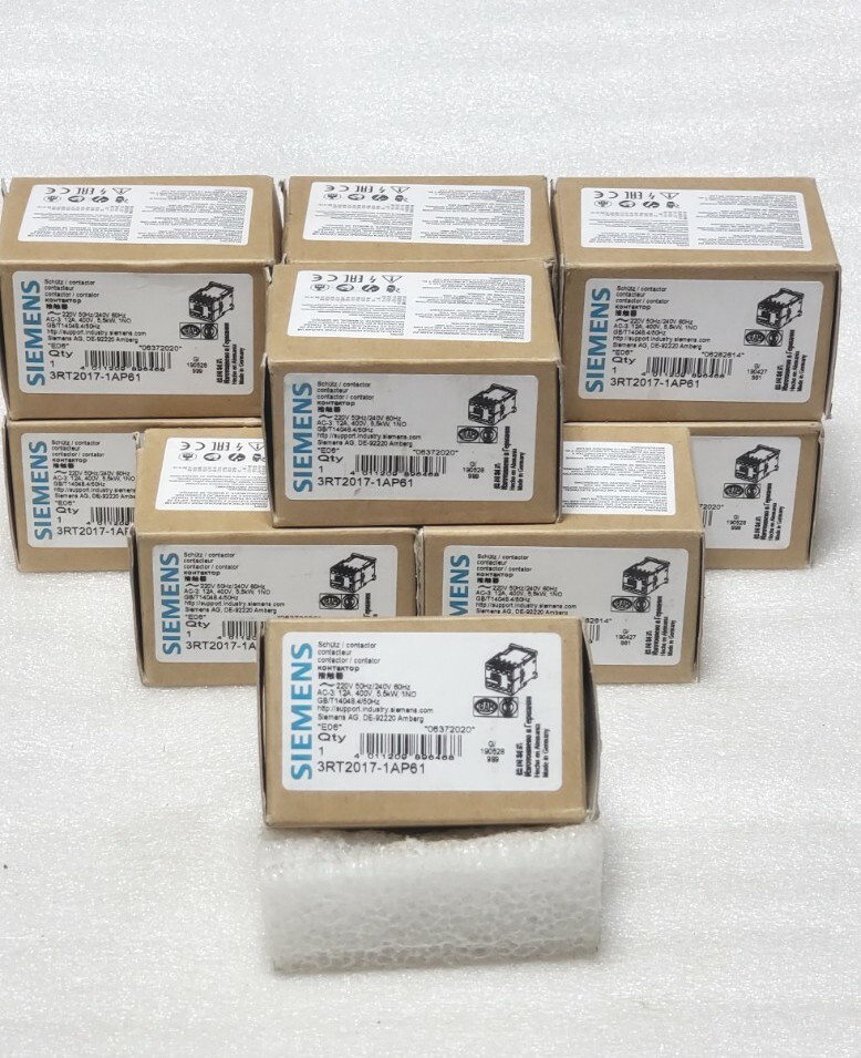 Siemens 3RT20171AP61 CONTACTOR, 5.5KW/400V, 1NO, AC 220V 50HZ 240V 60 HZ, 3-Pole