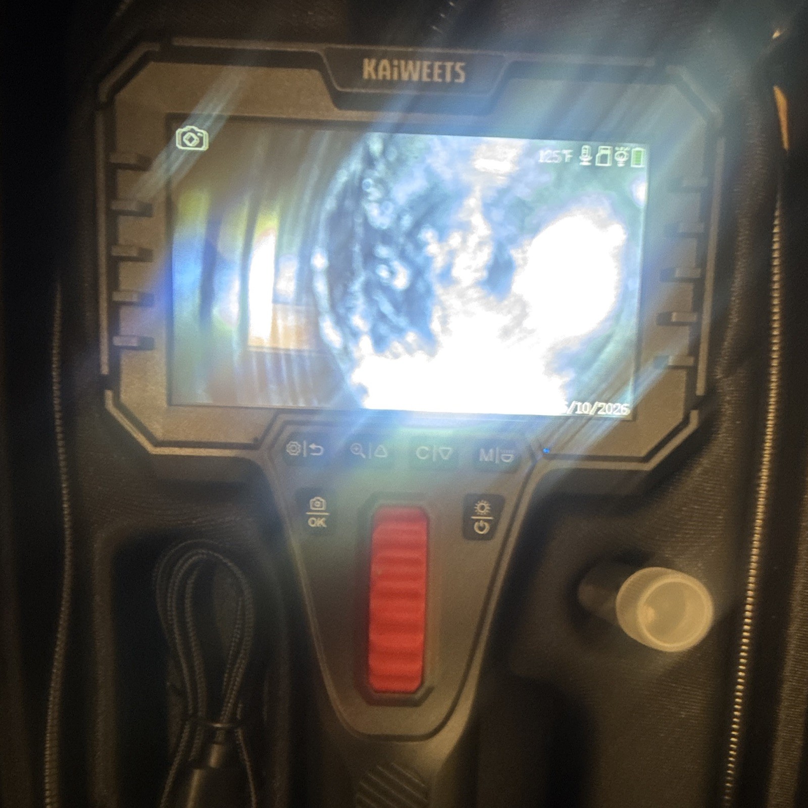 KAIWEETS KBA02 Articulating Industrial Borescope 1.6m 2.8mm LCD 720p 4X