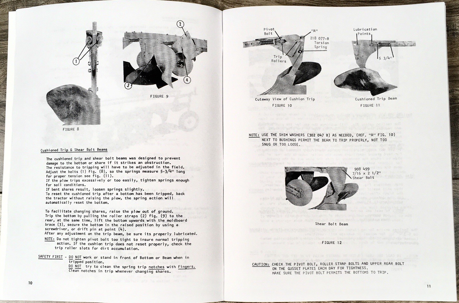 Oliver 565 566 568 Semi-Mounted Plows Owners Operators Manual Parts Catalog