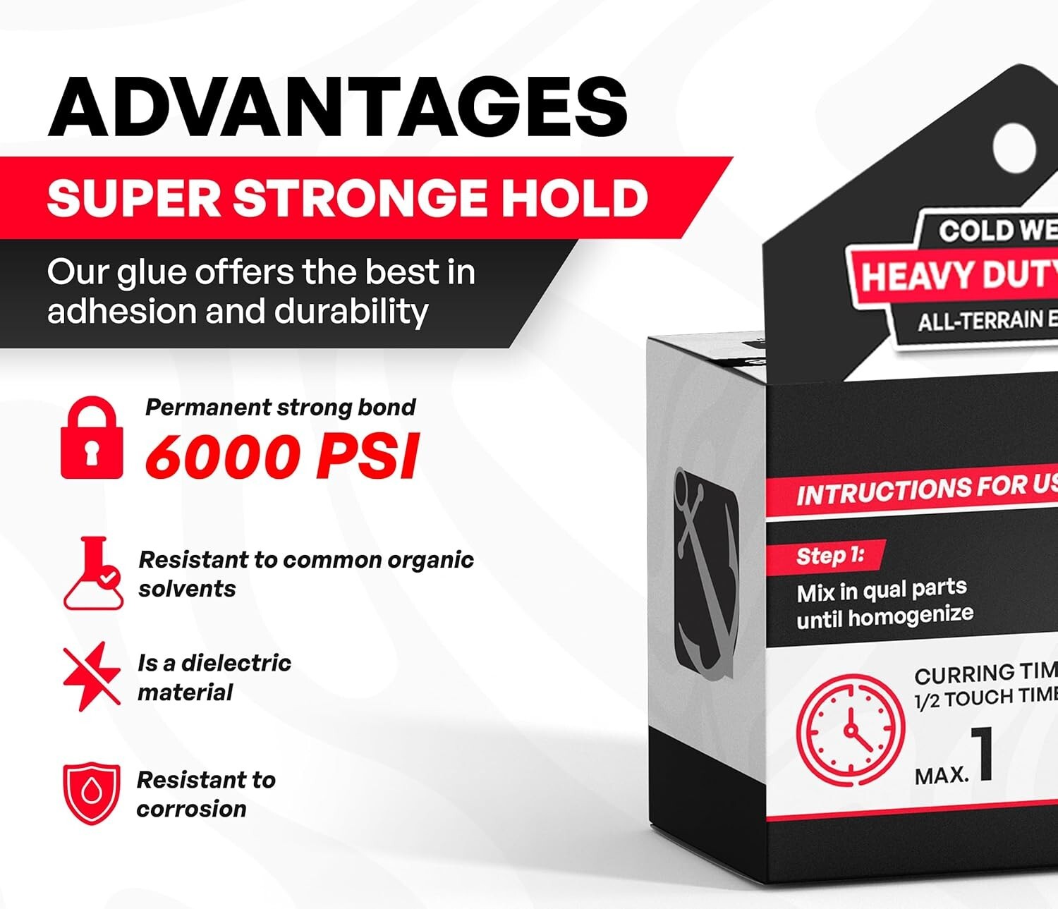 SUELDATODO BLACK EPOXY GLUE /SUPER STRONG /DRIES UNDERWATER FAST DRY 30min 2.8OZ