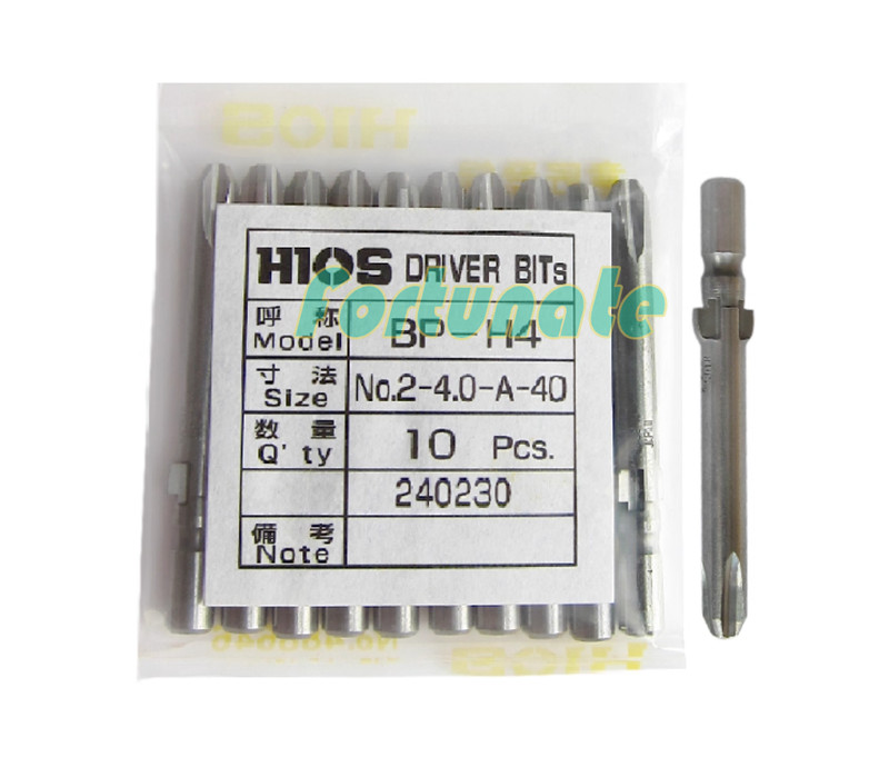 10pcs/pack NEW FIT FOR BP-H4 No.2-4.0-A-40/60/80/100/120/150 electric batch head