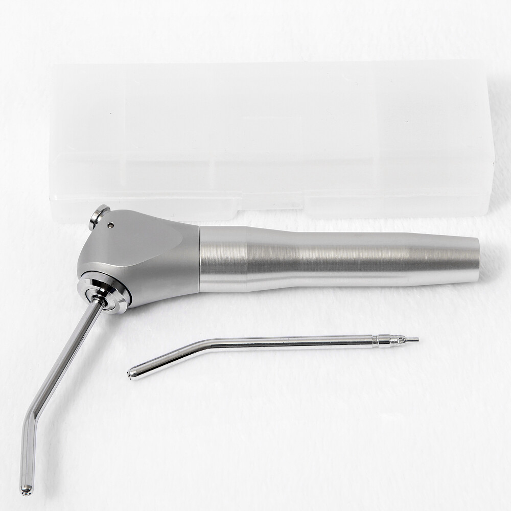 Dental 3 Way Air Water Syringe Triple Spray Handpiece with 2 Nozzles Tips Tubes