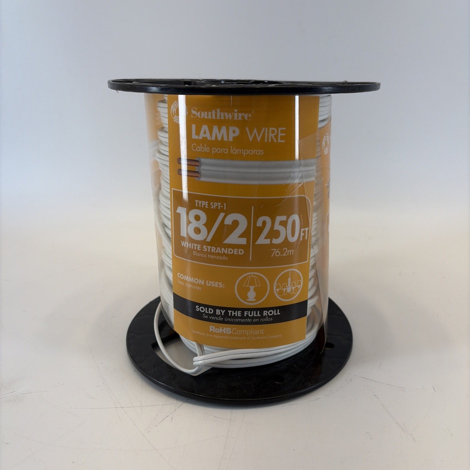 Southwire 200 ft 18/2 Gold Stranded CU SPT-1 Lamp Wire