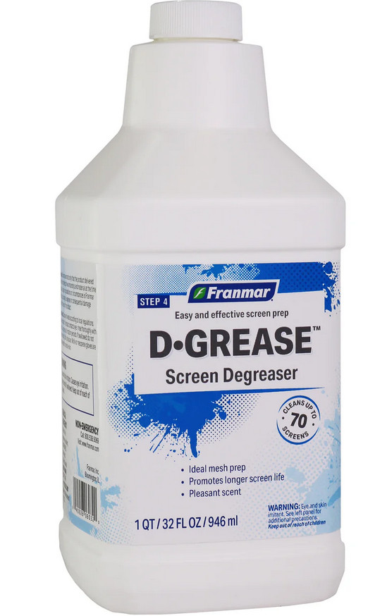 Franmar Screen Degreaser – D-Grease – for screen printing