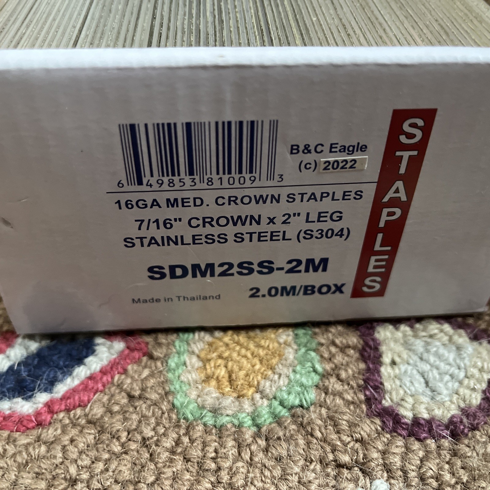 SDM2SS-2M 2-Inch Length x 7/16-Inch Medium Crown x 16 Gauge S304 Stainless St…