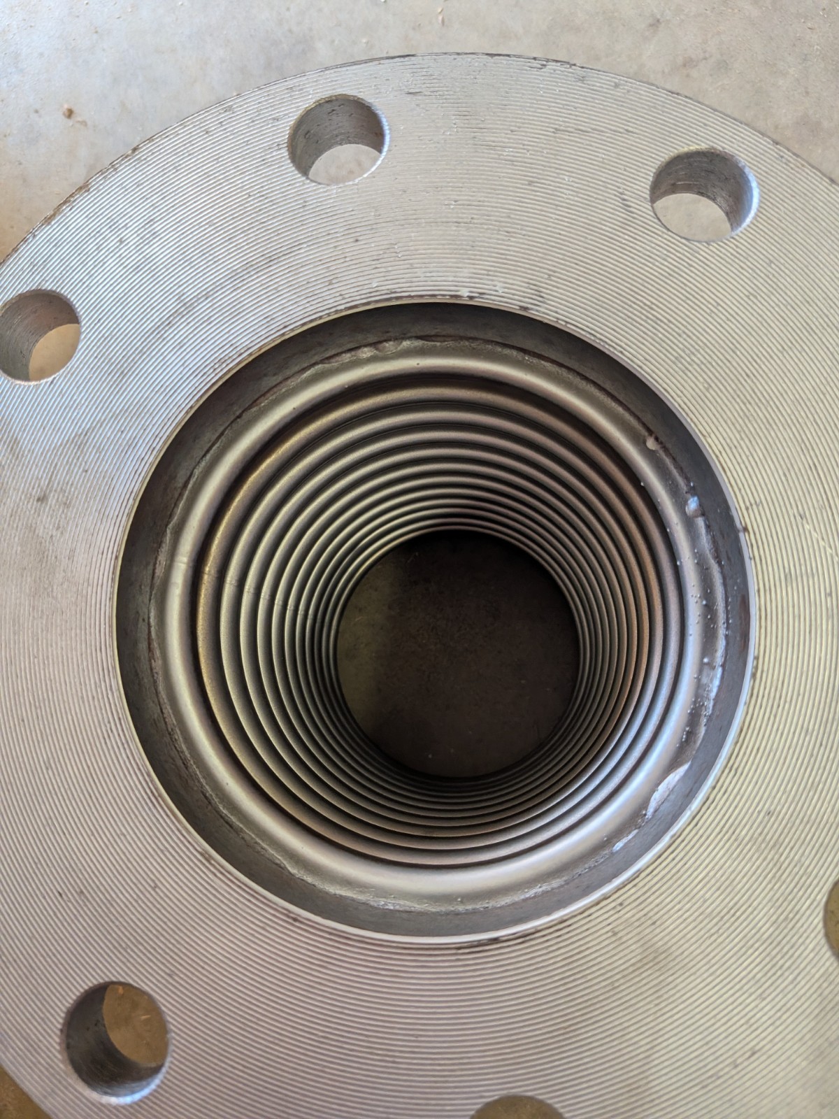 Lead Free, 150PSI 4″IDX9″OD(Flange Diameter 8 3/4″L Stainless Braided Pump Fitng