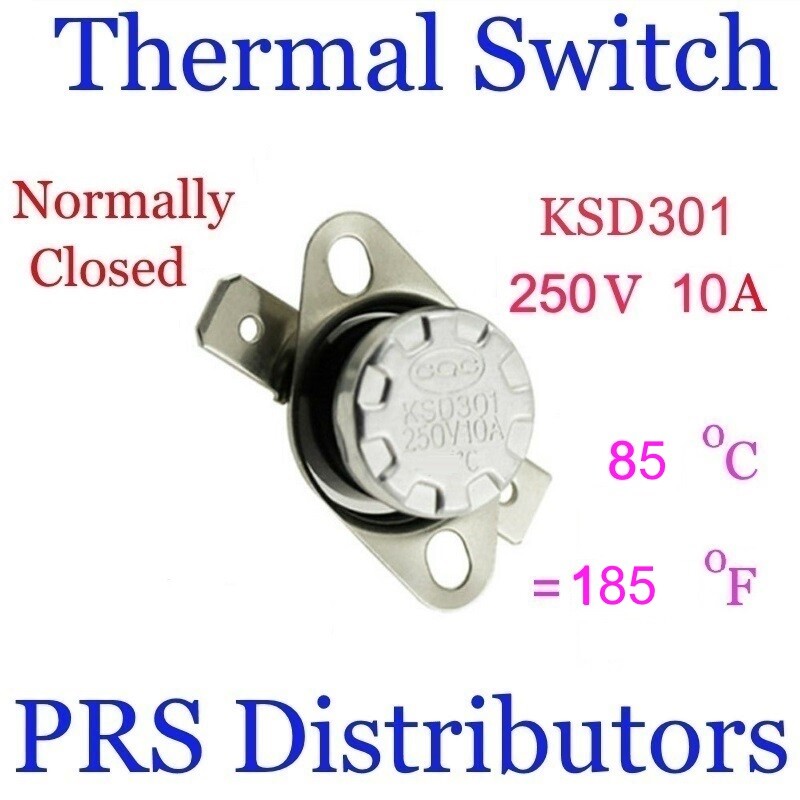KSD301 10A 250V 85°C 185°F Thermostat Temperature Switch Thermal control Switch