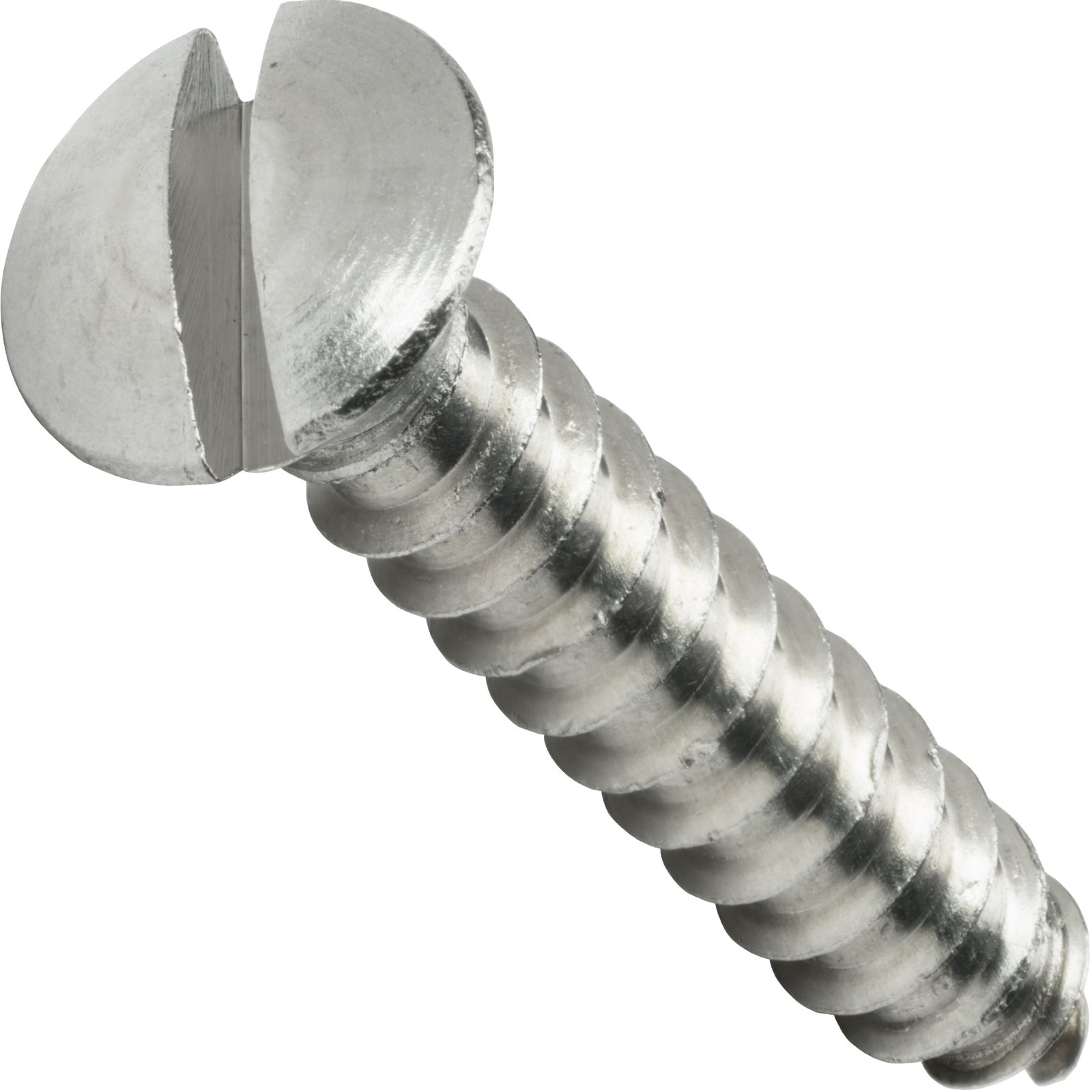 #6 Sheet Metal Screws Stainless Steel Oval Head Slotted Type A Tapping All Size