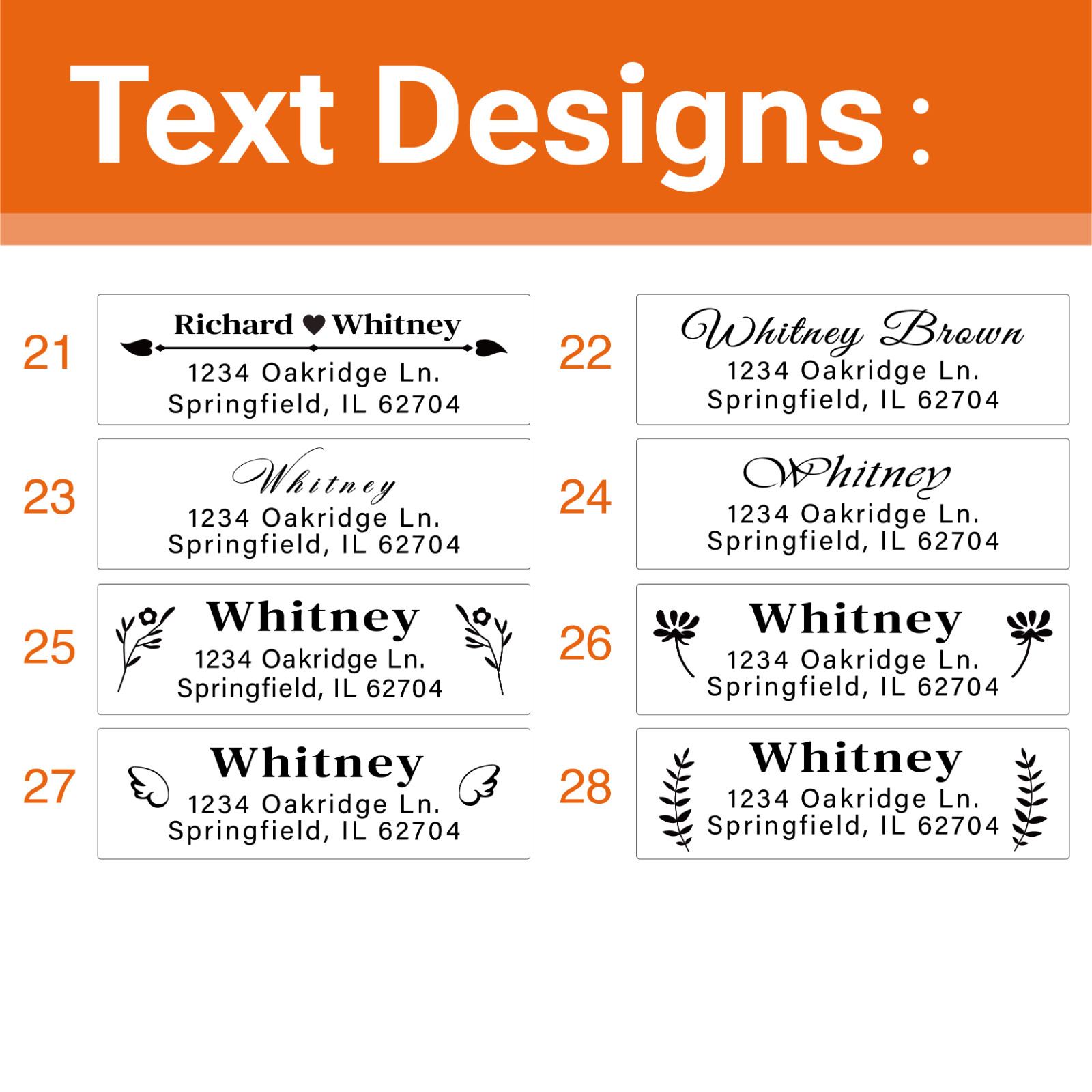 Custom White Address Labels Roll Personalized Return Label for everyday mails