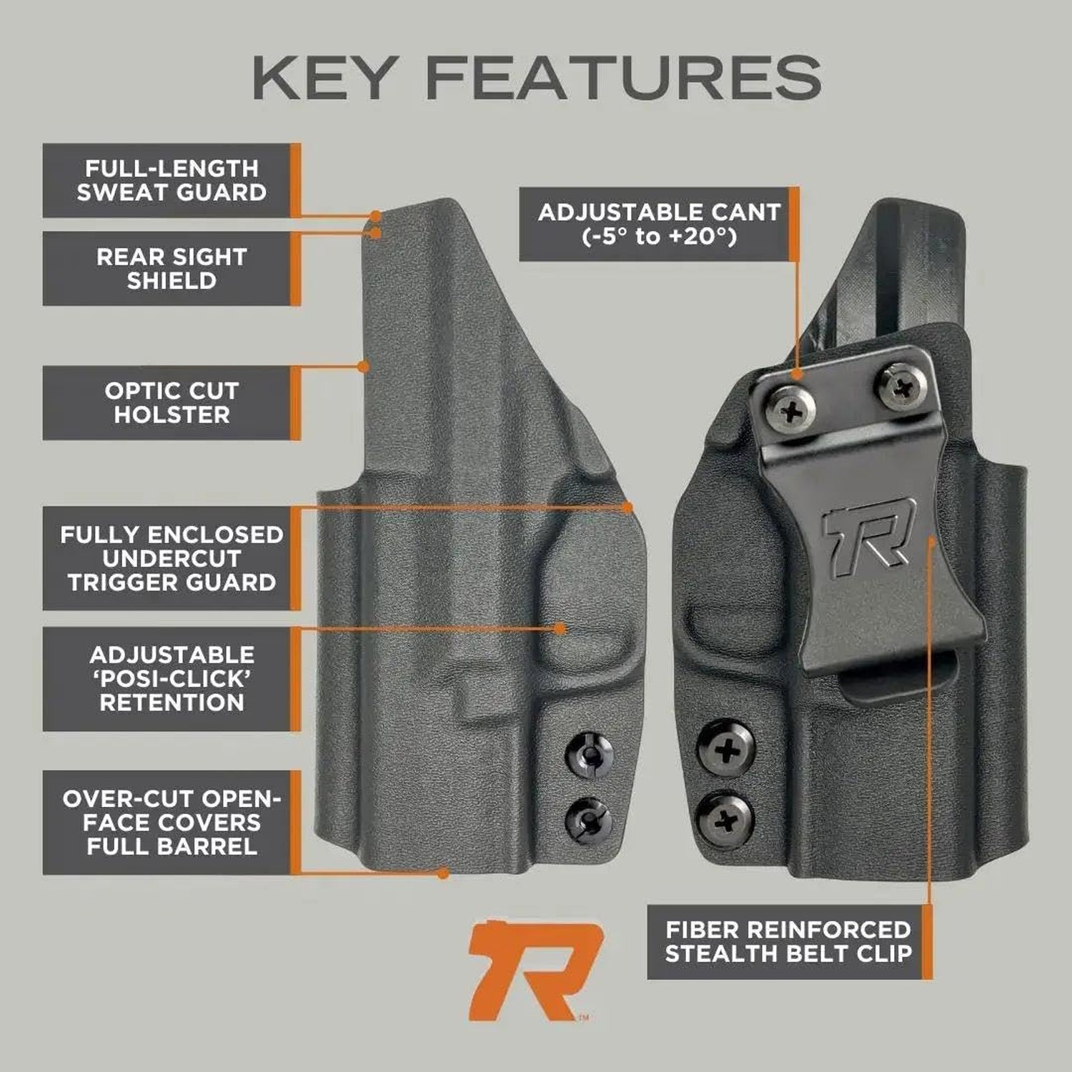 Rounded IWB Holster – Inside Waistband Concealed Carry, American Made, Concea…