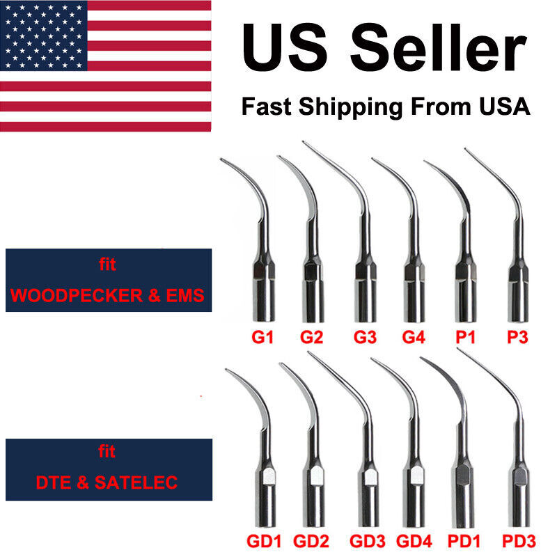 5* Dental Ultrasonic Piezo Scaler Tips fit EMS Woodpecker /DTE Satelec Handpiece