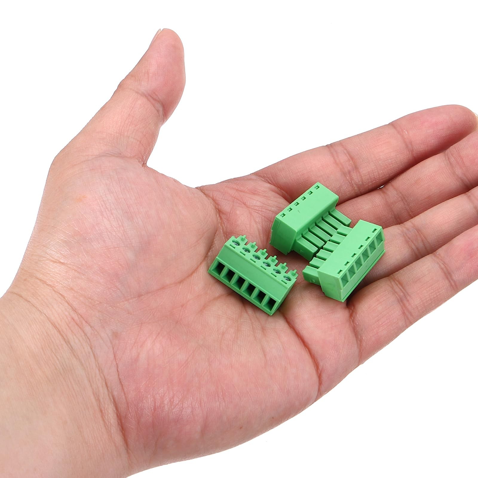 10PCS 6-Pin PCB Mount Screw Terminal Block Connectors 3.81mm/0.15inch Pitch C…