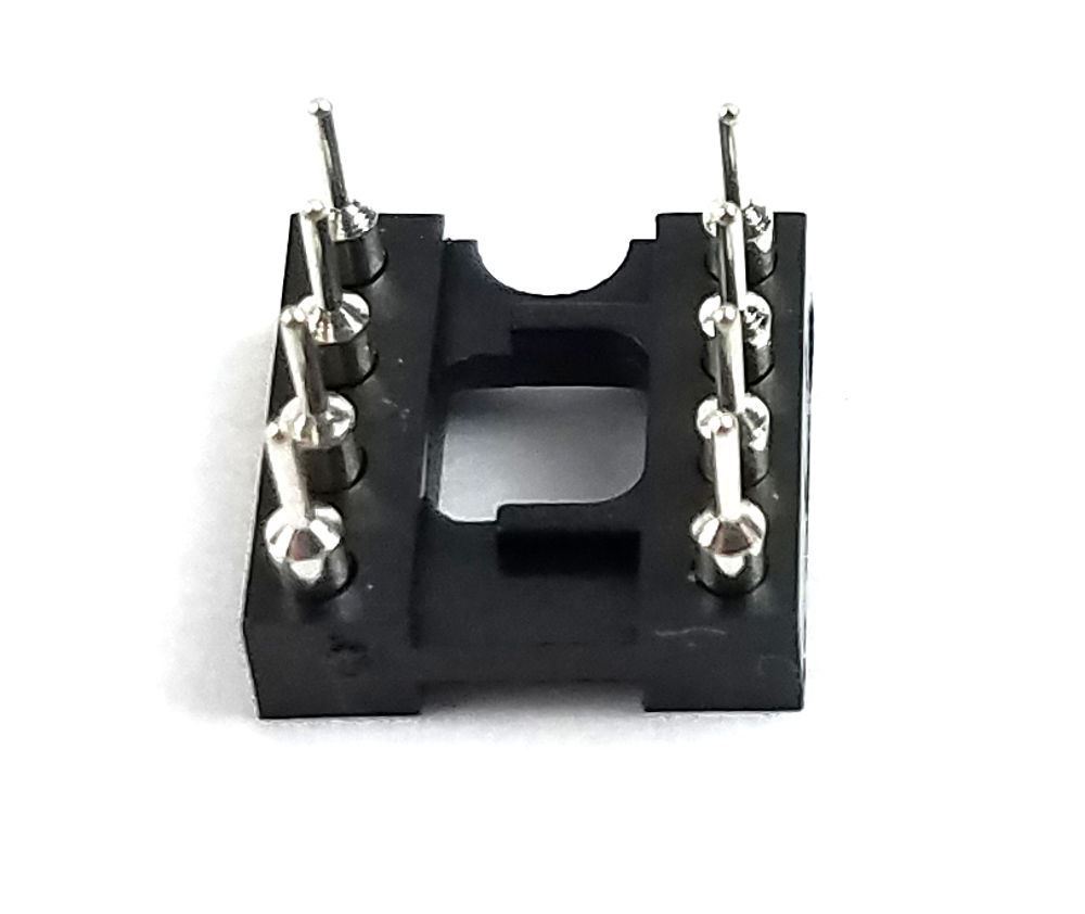 10PCS DIP-8 IC Sockets Machined Round Contact Pins Holes Pitch 2.54mm DIP8 DIP 8