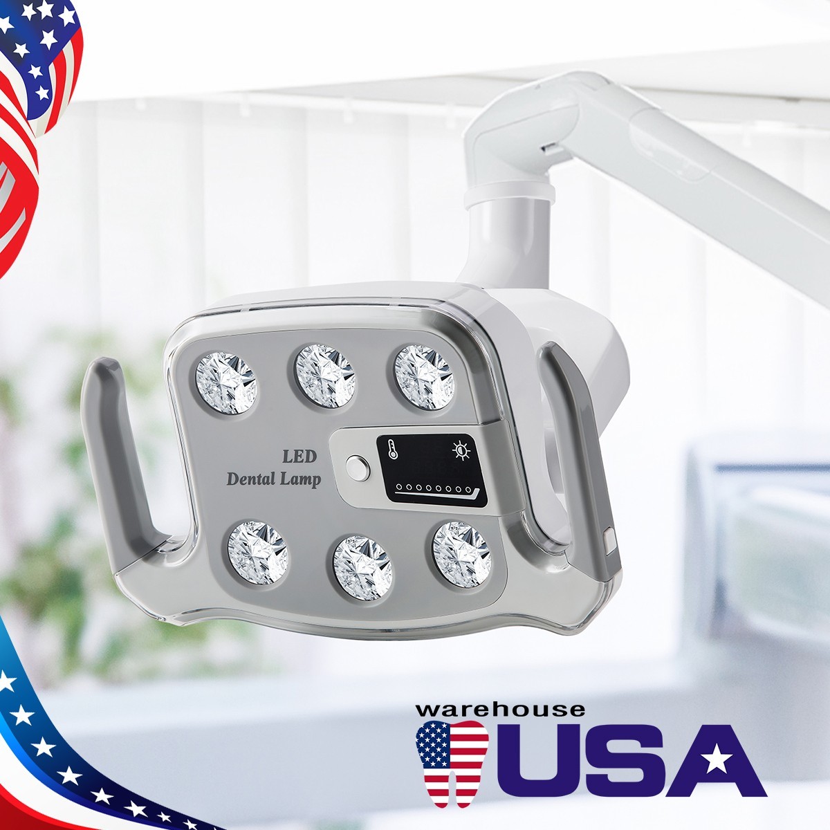 9W Dental 6 LED Lamp Oral Light Lamp For Unit Chair with LCD Display P116 700mm