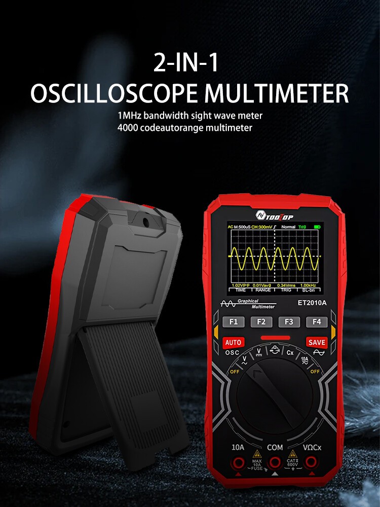2-in-1 Digital Display Oscilloscope Multimeter Handheld Oscope Meter 1mhz