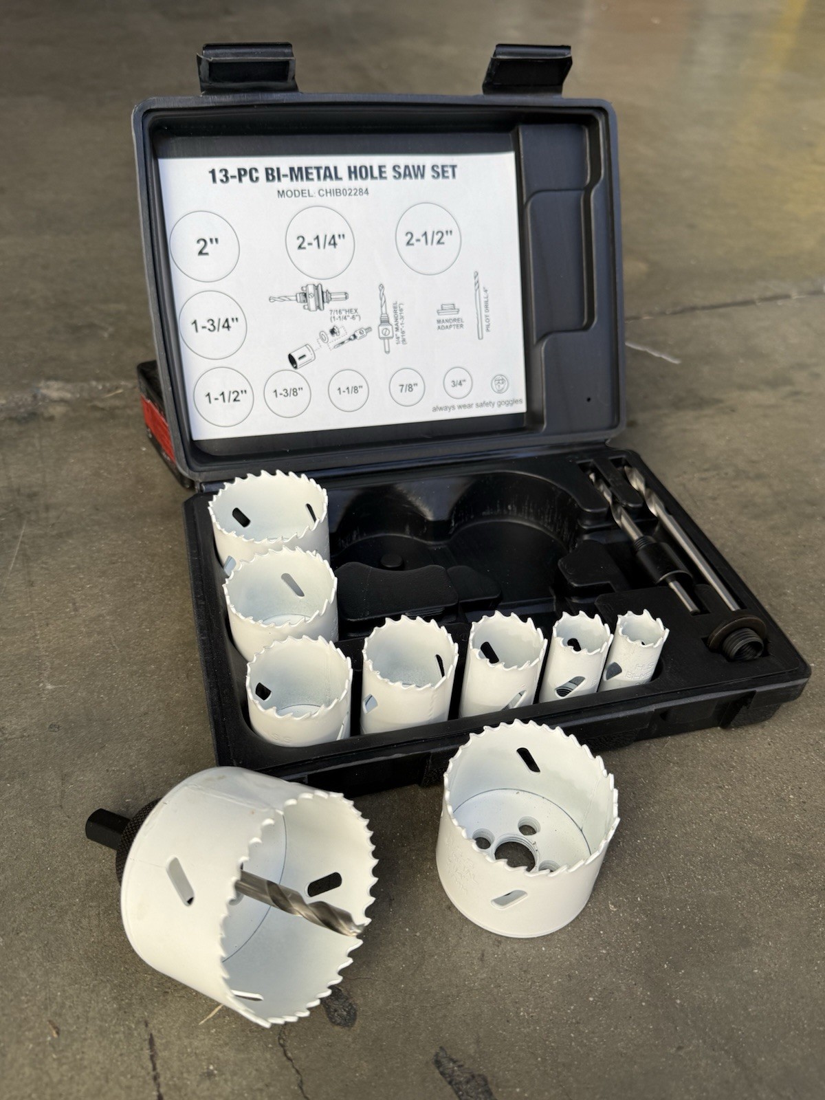 Tube & Pipe Notcher 60 Degree Notch Up To 2-1/8″ Tubing & 9pc Bi Hole Saw Kit U5