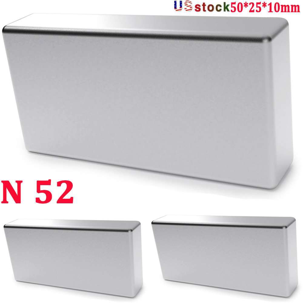 1-5X Magnets Super Strong N52 Neodymium Large Block Magnet 2″x1″x3/8″ Rare Earth
