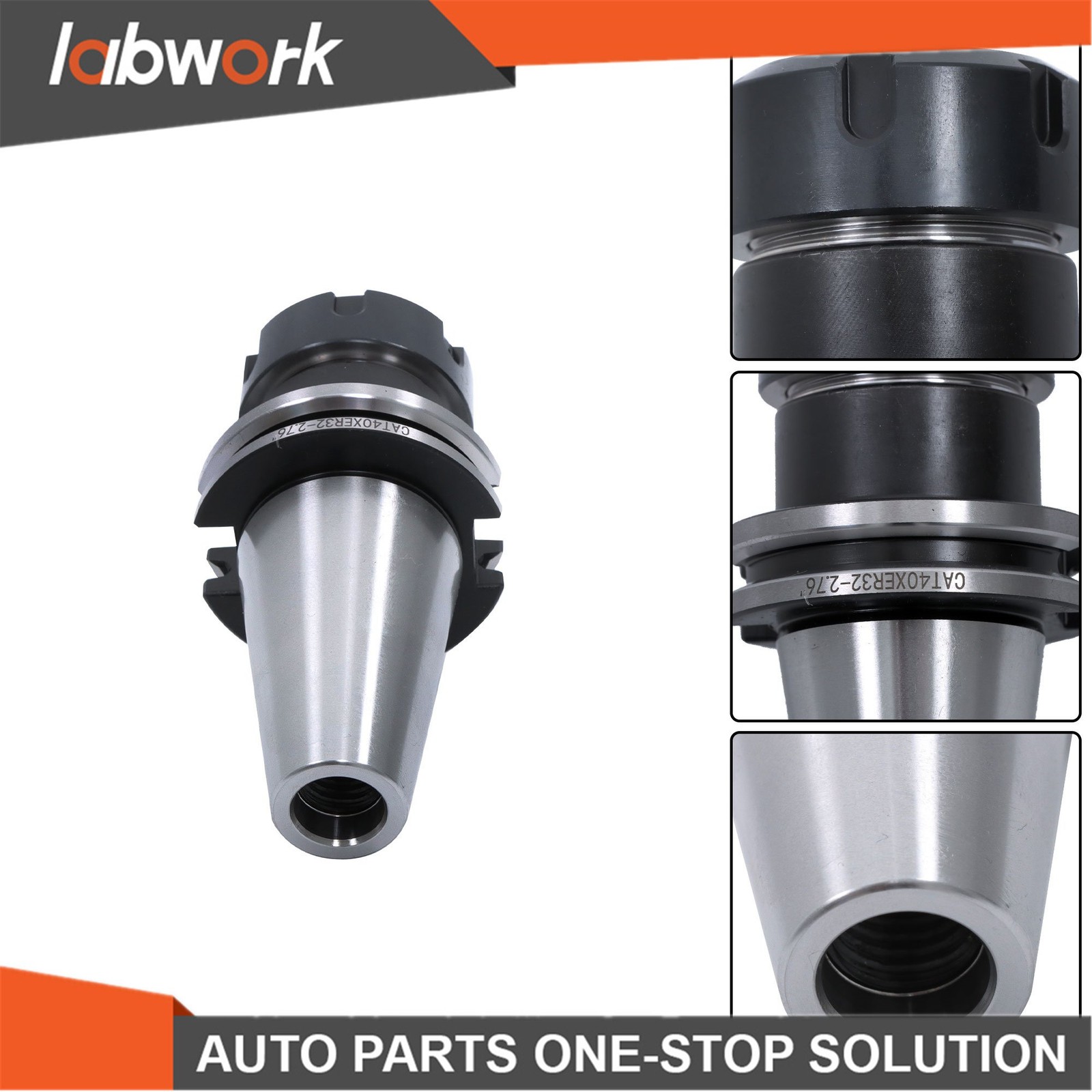 Labwork 10pcs CAT40 ER32 Collet Chuck Set 2.76″ 70mm CNC Milling Tool Holder