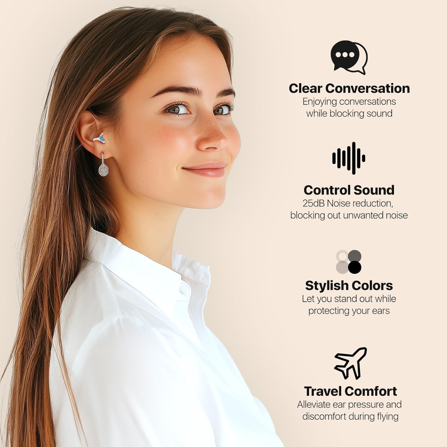Ear Plugs for Airplane Pressure Relief & Prevent Ear Pain – Flying Travel Ess…