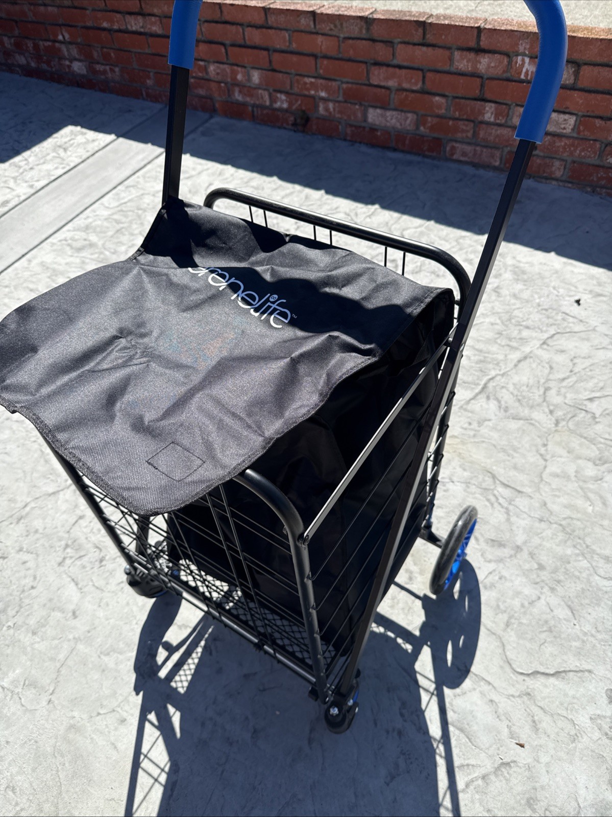 SereneLife Large Folding Utility Shopping Cart with Removable Liner – Assembly**