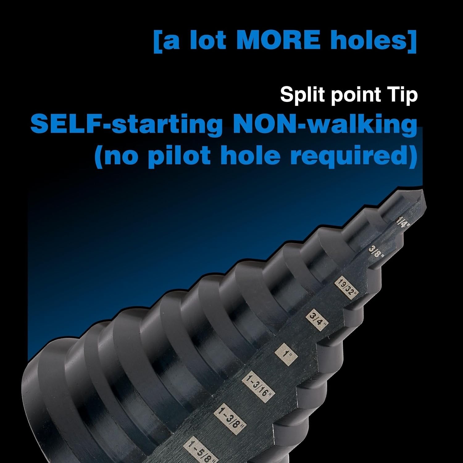 1/4 to 2 Inches M2 HSS Step Drill Bit, Large Unibit for Cutting Holes on Stai…