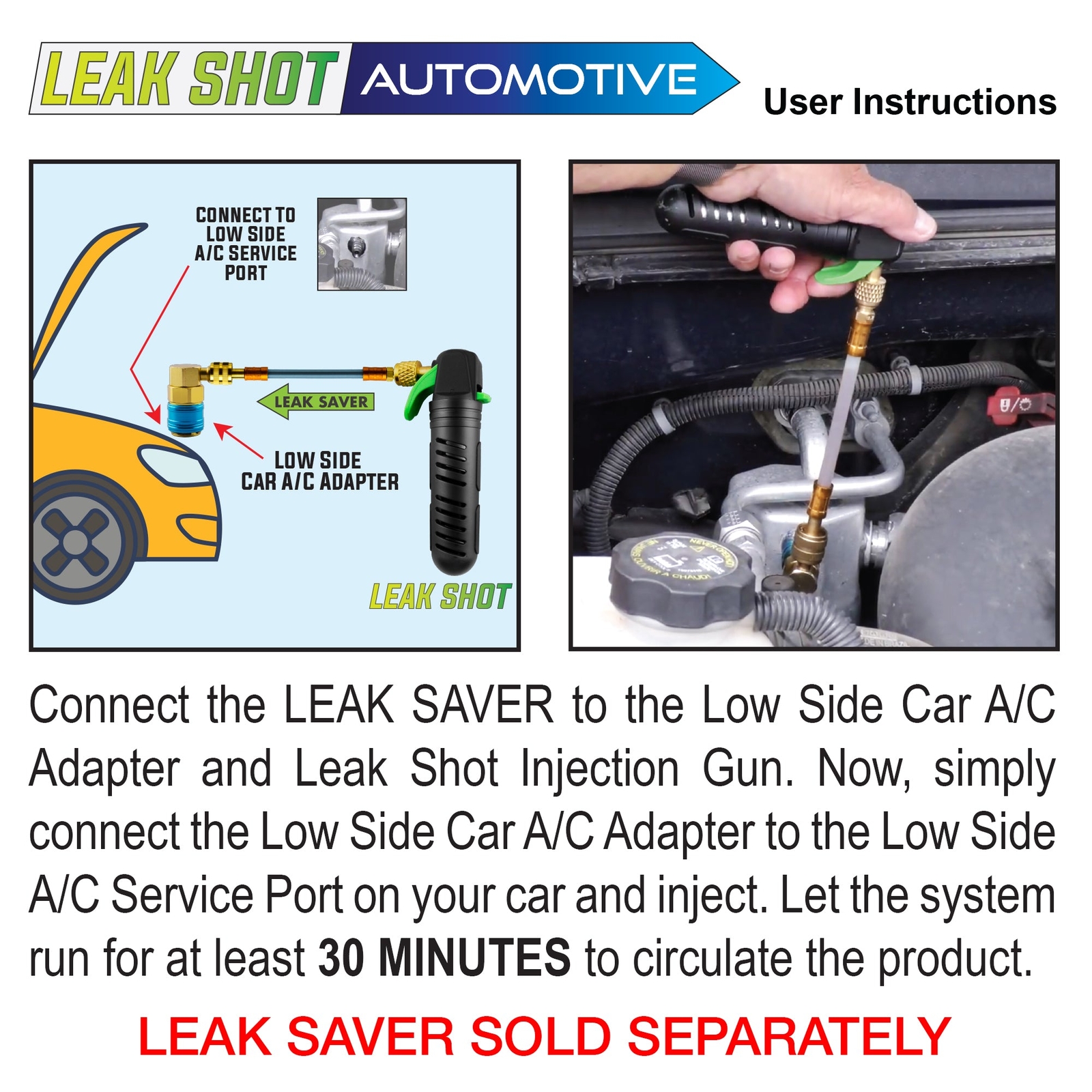 Leak Shot Automotive – Leak Saver Leak Sealant Injector for Cars and HVAC System