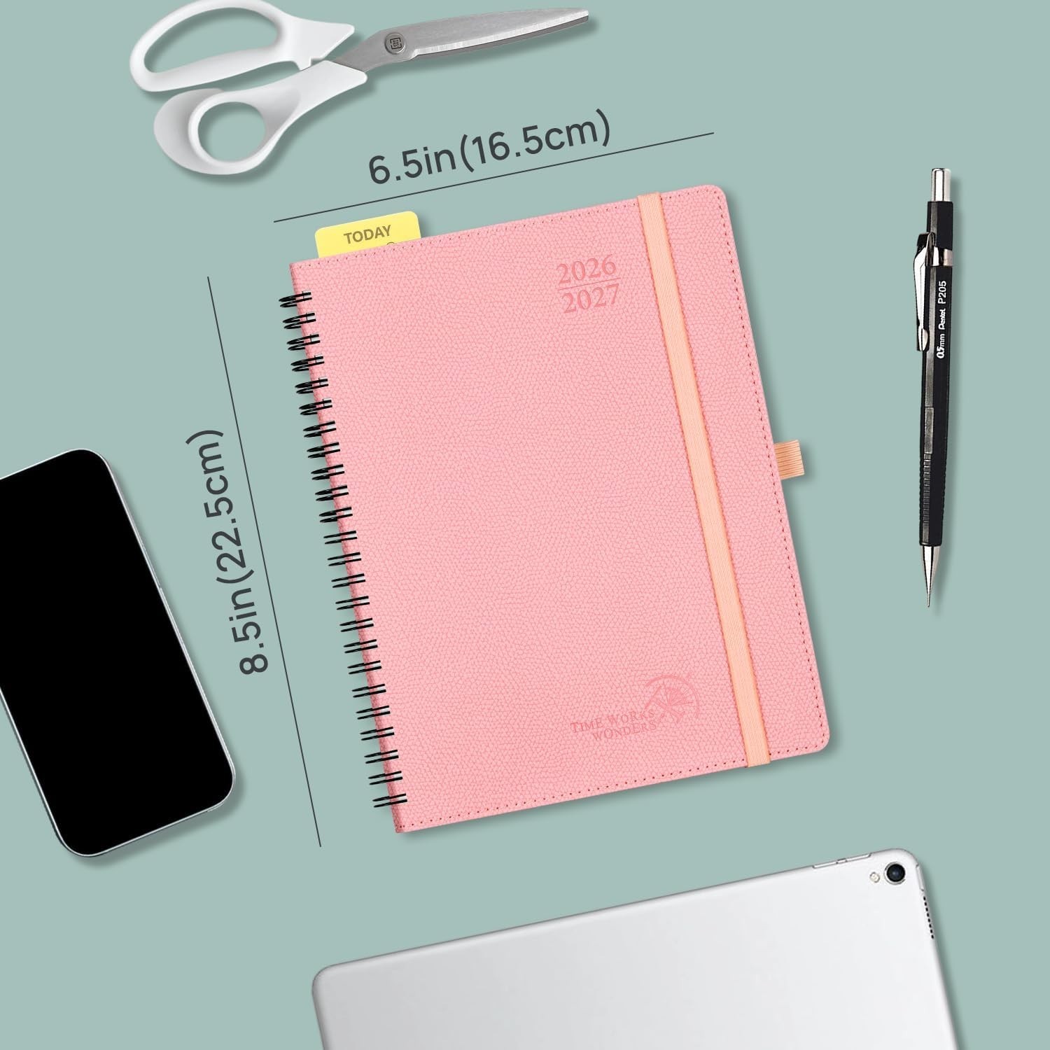 POPRUN 2026-2027 Academic Weekly Planner, 6.5″ x 8.5″ Horizontal Daily Book Cale