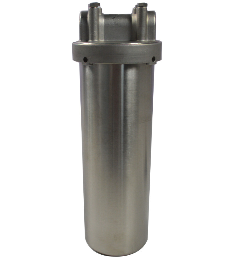 Heavy-duty Filter Housing for 10″ L Cartridges 1″ NPT w/ Bracket 304 SS