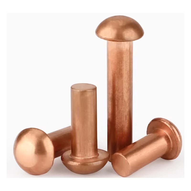GB867 DIN 660 Solid Brass Round Head Rivet Cup Head Rivet Fasteners M1.5 M2-M8