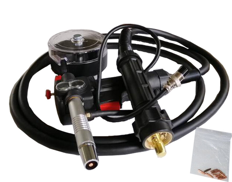 PreAsion 9.8ft/3m Aluminum MIG Welder Spool Gun Wire Cable DC24V Euro Adpator US