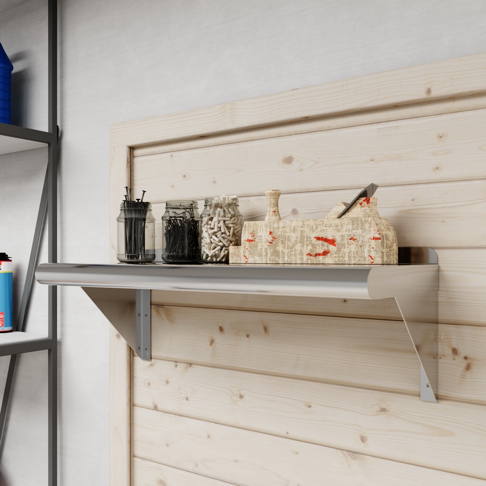 10 in. x 24 in. Stainless Steel Wall Shelf