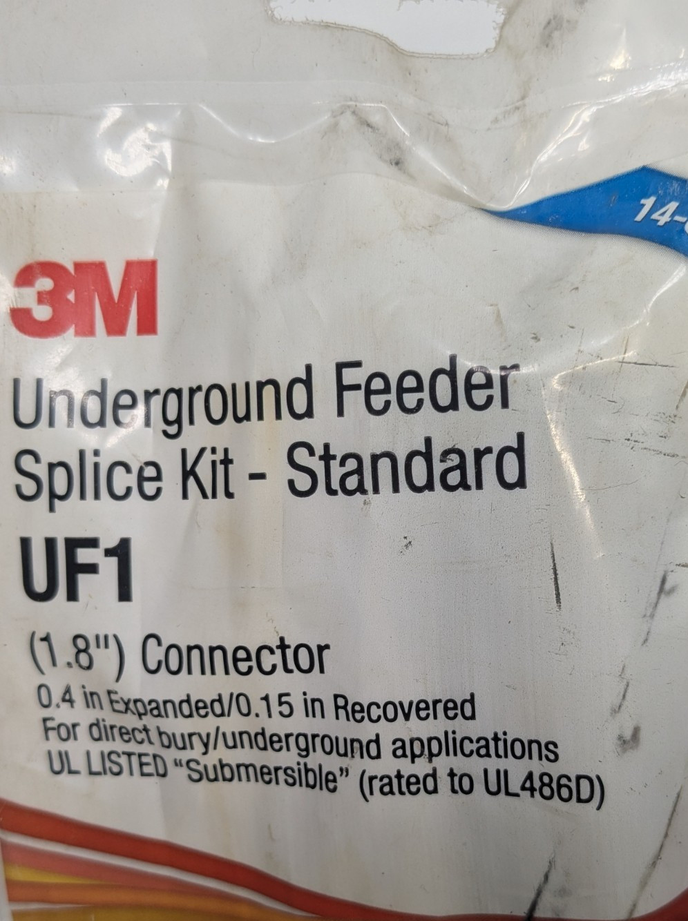 NOS – 3M UF1 Underground Splice Kit Standard 1.8” Connector – 14-8 AWG