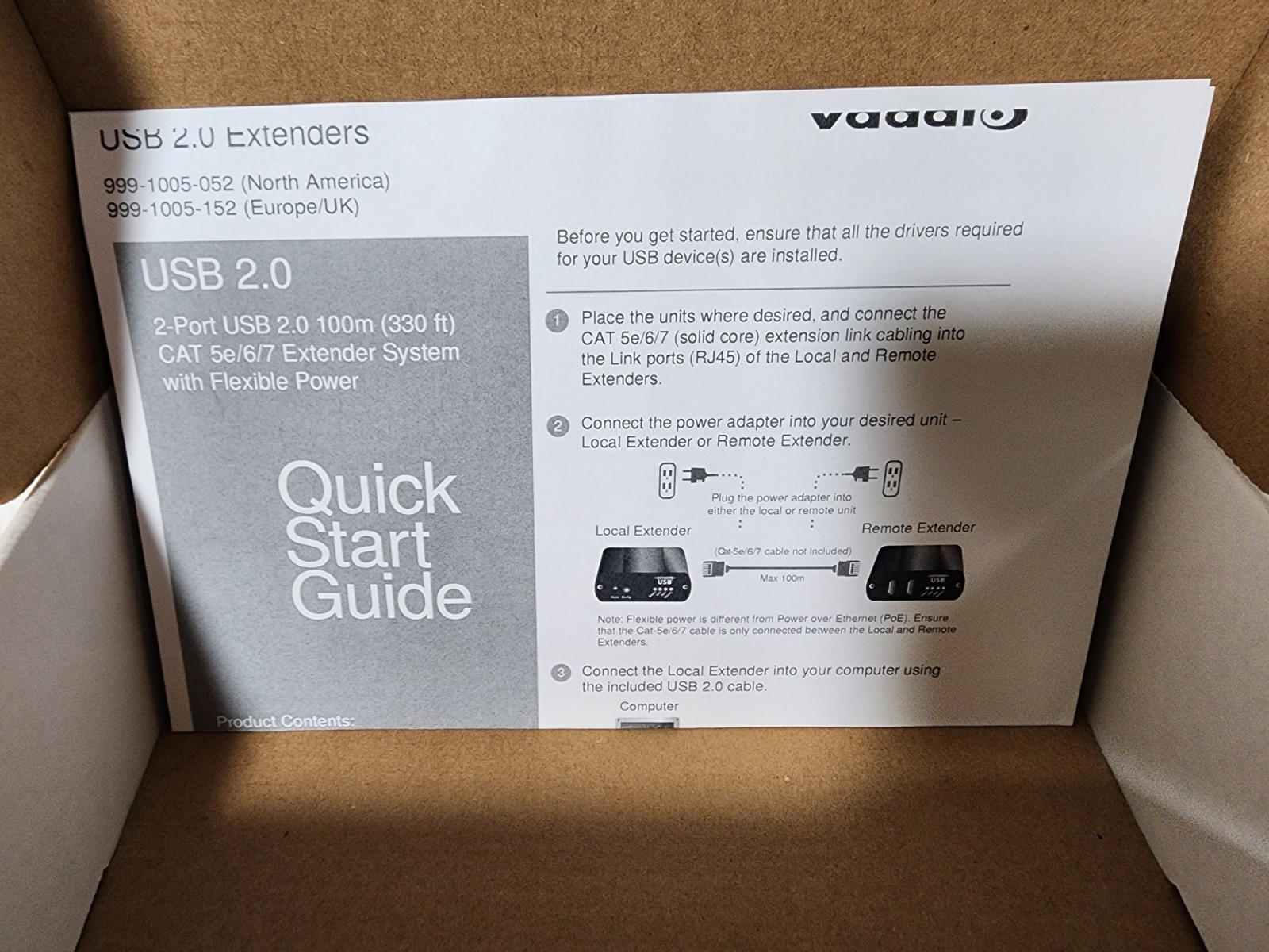 Vaddio 999-1005-052 15520 Extreme USB 2.0 Extender NA