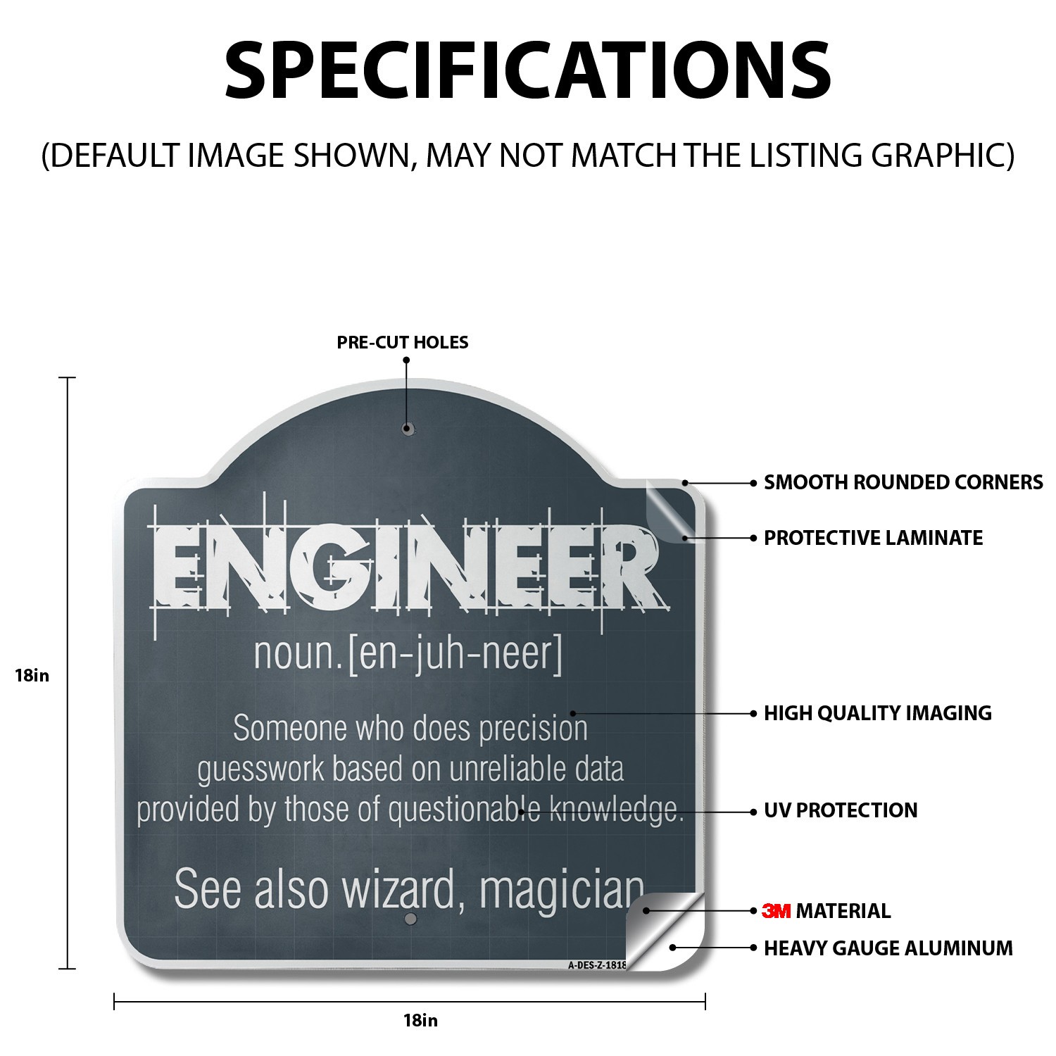 Dominican Parking 18″ X 18″ Heavy-Gauge Aluminum Architectural Sign