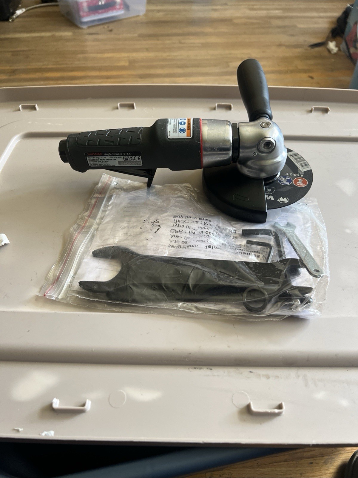 Ingersoll Rand 3445MAX Pneumatic Angle Grinder 4.5″ . New With Out Box.