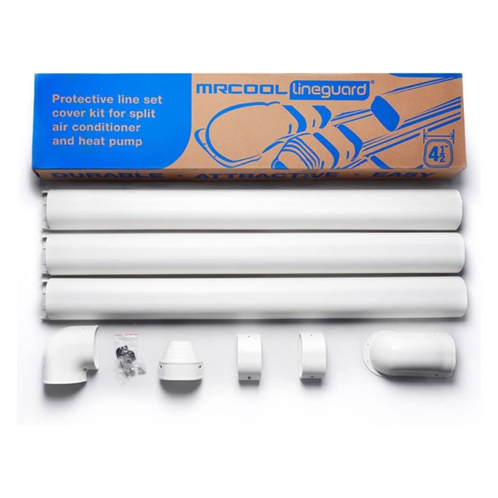 MrCool LineGuard 4.5″ Line Set Cover Kit, Durable HVAC Line Protection, 12 Ft