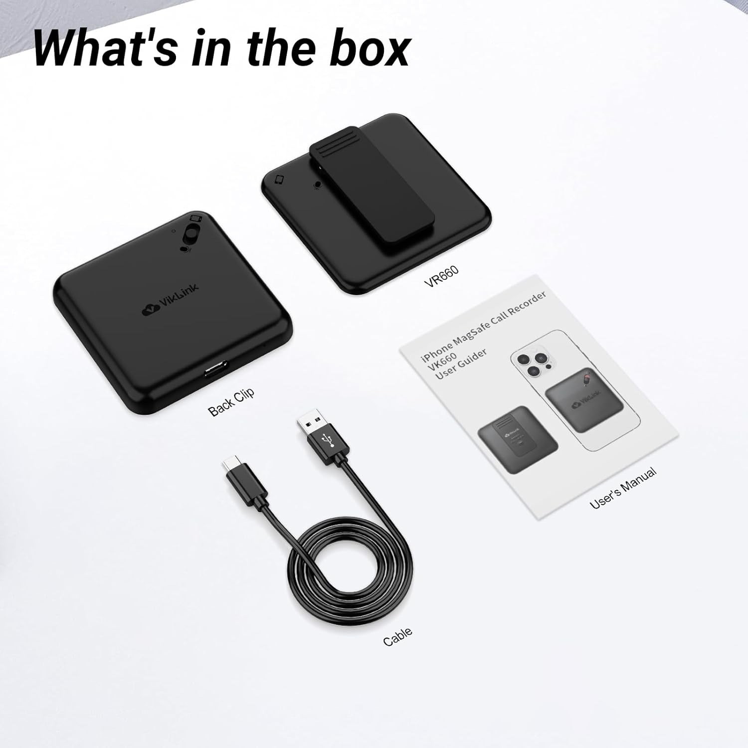 64GB Magnetic Voice Recorder Voice Activated with AI Noise Reduction Device NEW