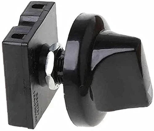 Black Fan Rotary Switch 4 Position 3 Speed Selector Switch Governor with Button&