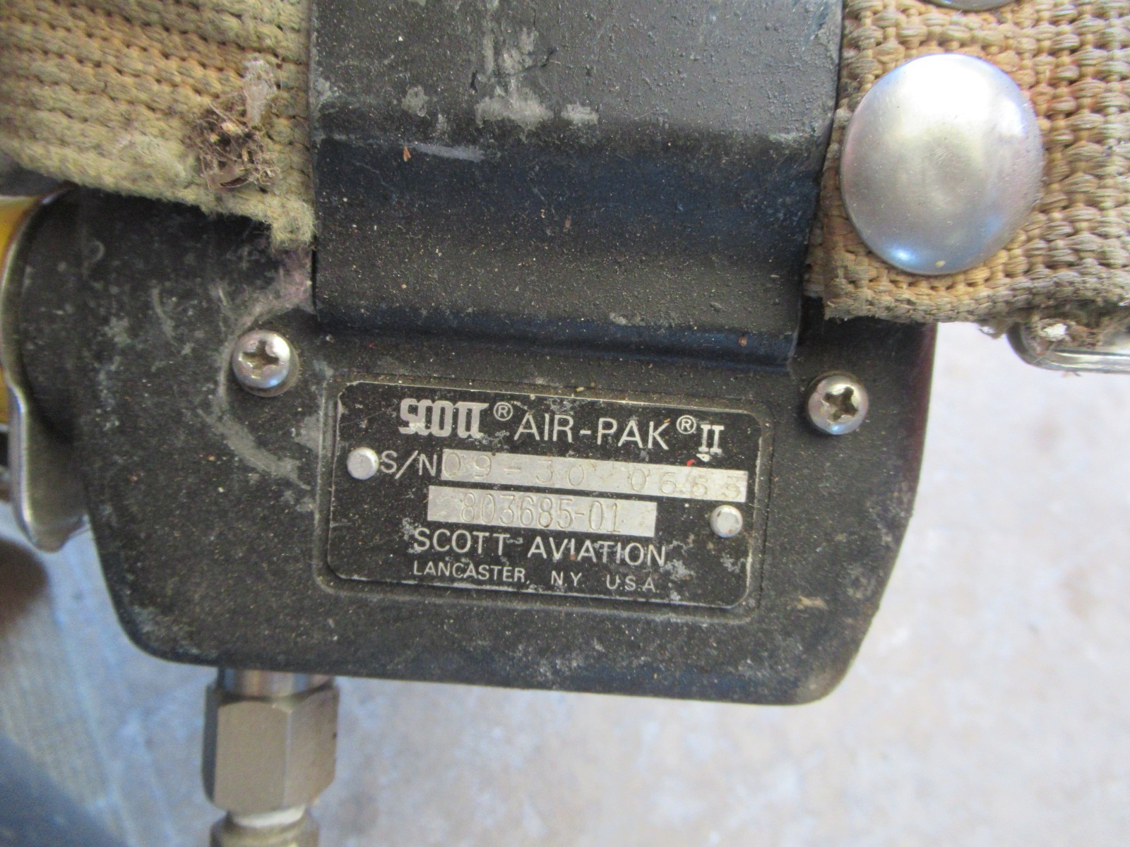 VINTAGE Scott Air-Pak Presur-Pak II SCBA 2216PSI 2.2